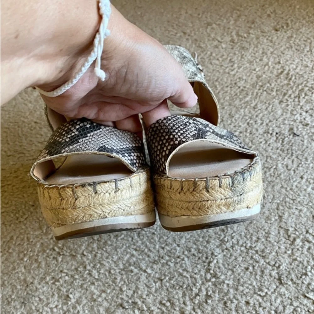 Dolce Vita Mauri Snakeskin espadrille sandals